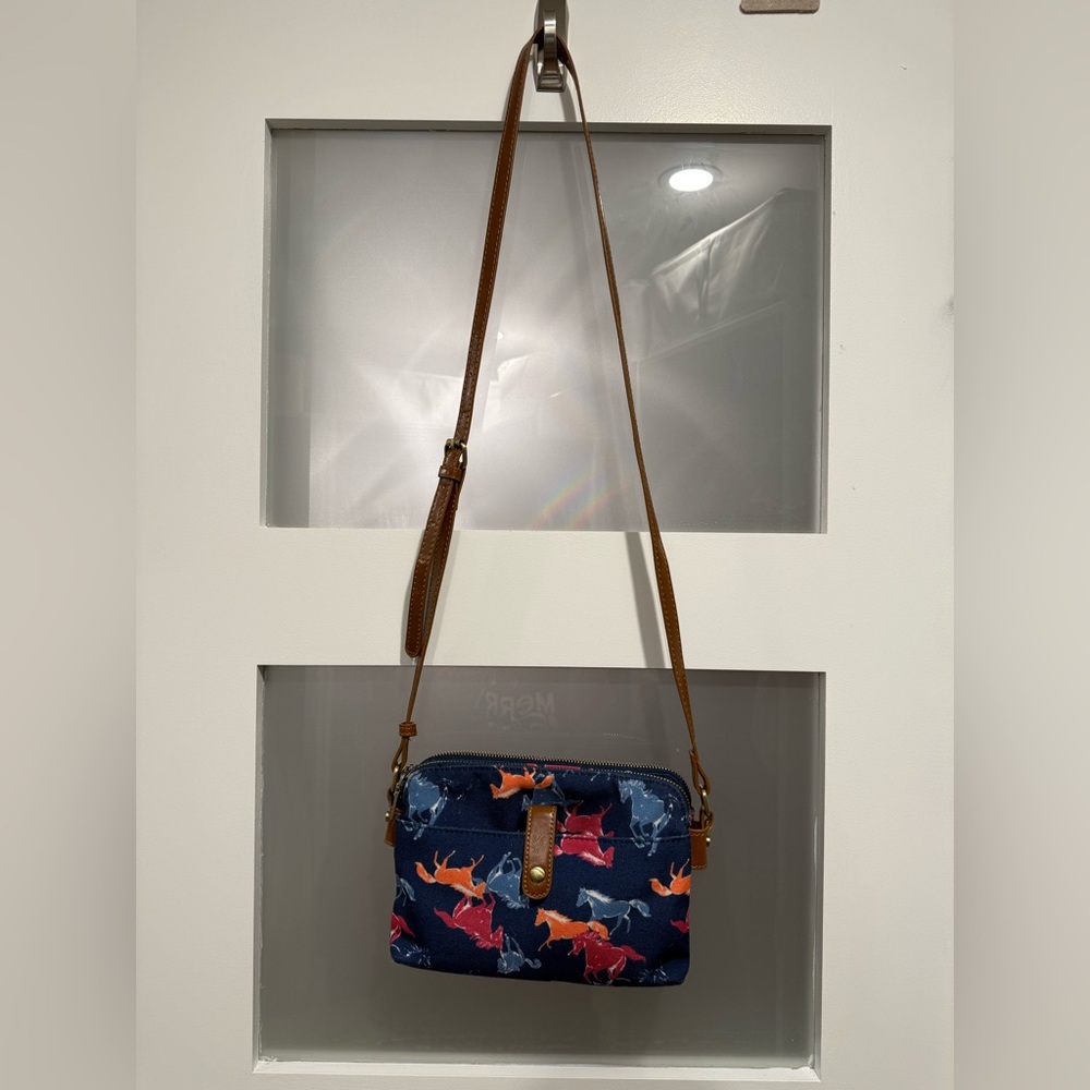 Colorful Horse Print Crossbody Bag